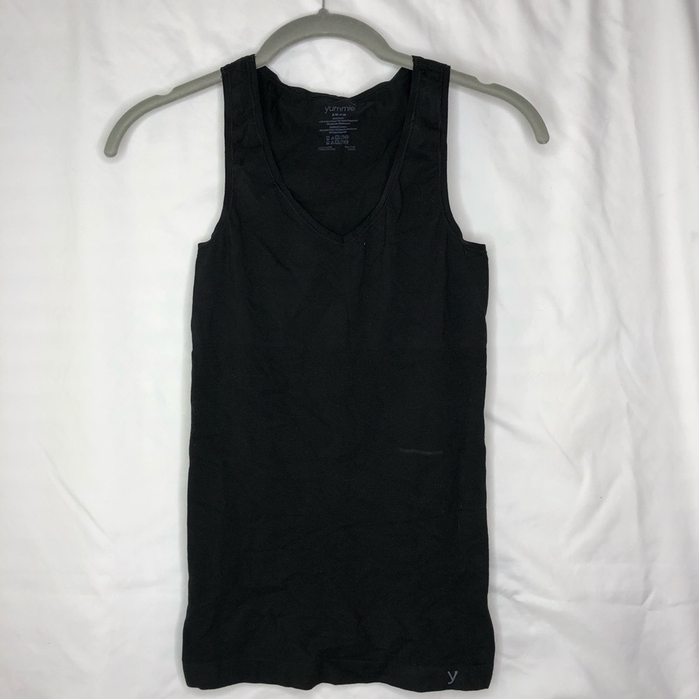 Yummie Cotton Seamless Shapewear V Neck Tank - Picture 2 of 12